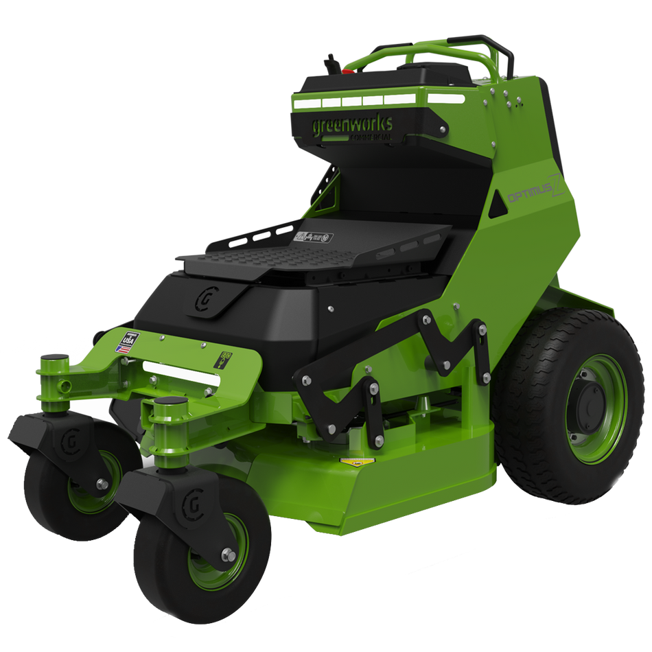 Greenworks CZ36S8X 82V OptimusZ 36" Stand-On Zero Turn Mower (8kWh) [7401307AU] - Maintain peak driving performance and comfort on various terrain type.