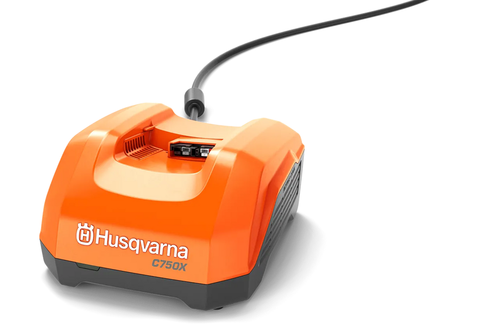 Husqvarna 40-C750X Battery Charger - Efficient fast charger with active cooling for high-capacity batteries.