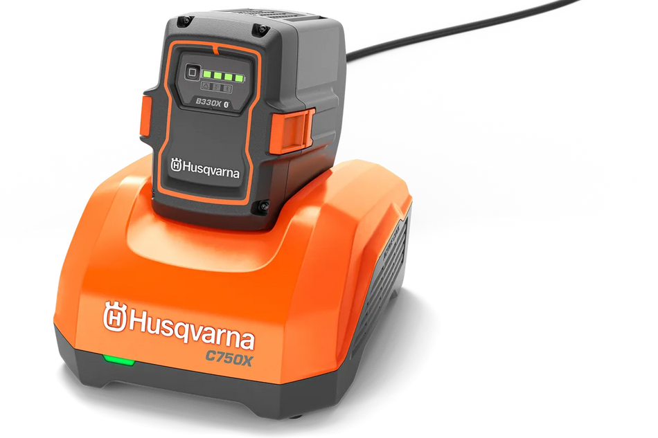 Husqvarna 40-C750X Battery Charger - Efficient fast charger with active cooling for high-capacity batteries.
