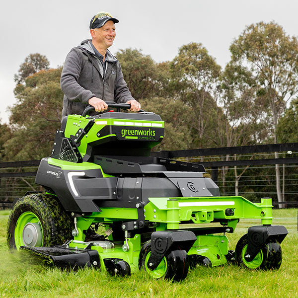 Greenworks CZ48S24X 82V OptimusZ 48" Stand-On Zero Turn Mower (24kWh) [7403407AU] - Provides intelligent power transfer.