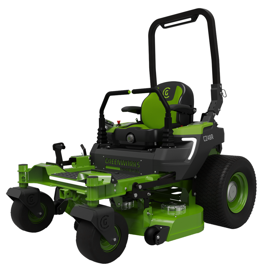 Greenworks CZ48R24X 82V OptimusZ 48'' Ride-On Zero Turn Mower (24kWh) [7403107AU] - Quiet operation and high intensity.