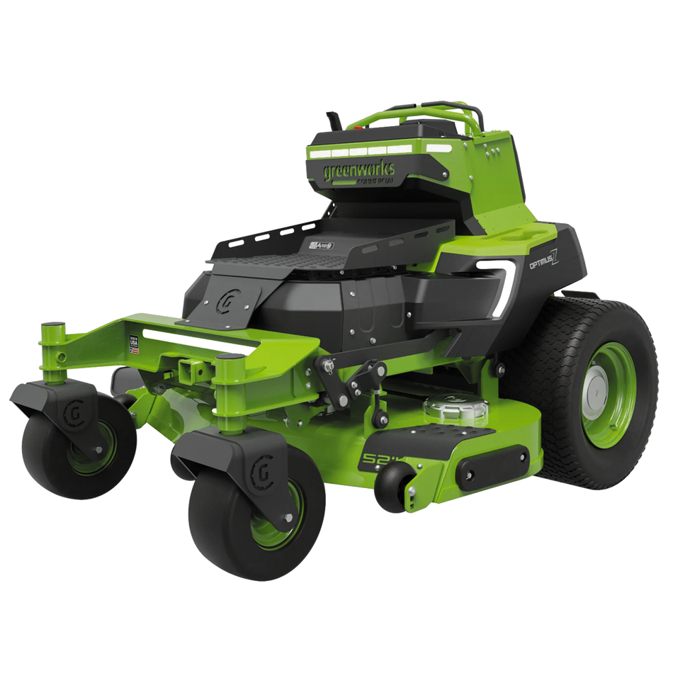 Greenworks CZ52S24X 82V OptimusZ 52" Stand-On Zero Turn Mower (24kWh) [7402007AU] - 4G+GPS connectivity provides instant visibility to usage statistics.