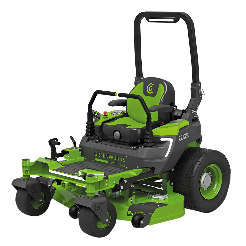 Greenworks CZ52R18X 82V OptimusZ 52'' Ride-On Zero Turn Mower (18kWh) [7401707AU] - Equipped with the most advanced 19K Constant Smart Cutting SystemTM.