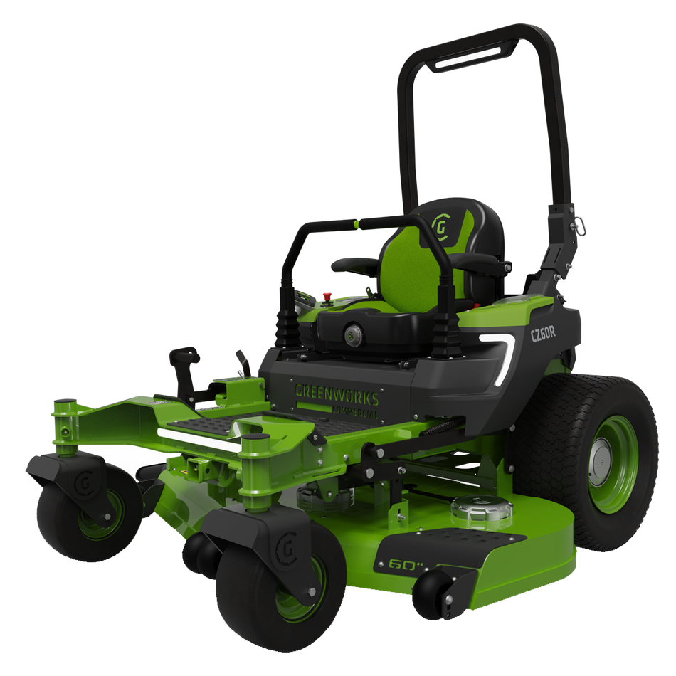 Greenworks CZ60R18X 82V OptimusZ 60'' Ride-On Zero Turn Mower (18kWh) [7401807AU] - Engineered for all day commercial use.