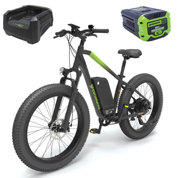 Greenworks 60V VENTURE Series 26” Fat Tyre Electric Mountain Bike