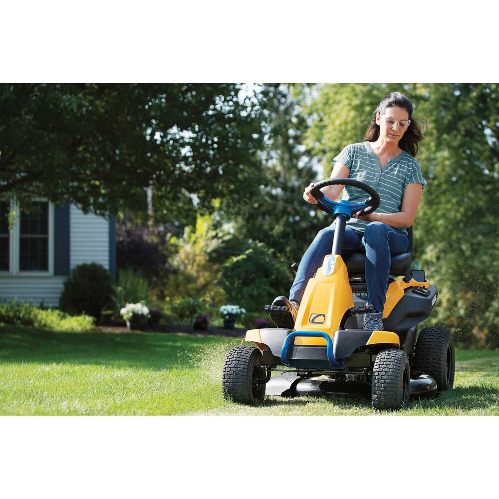 Cub Cadet CC30E Electric-Blue Trim - 56V Brushless Electric engine & 30" Steel Deck, 5 year warranty!-Ride On Mowers Online