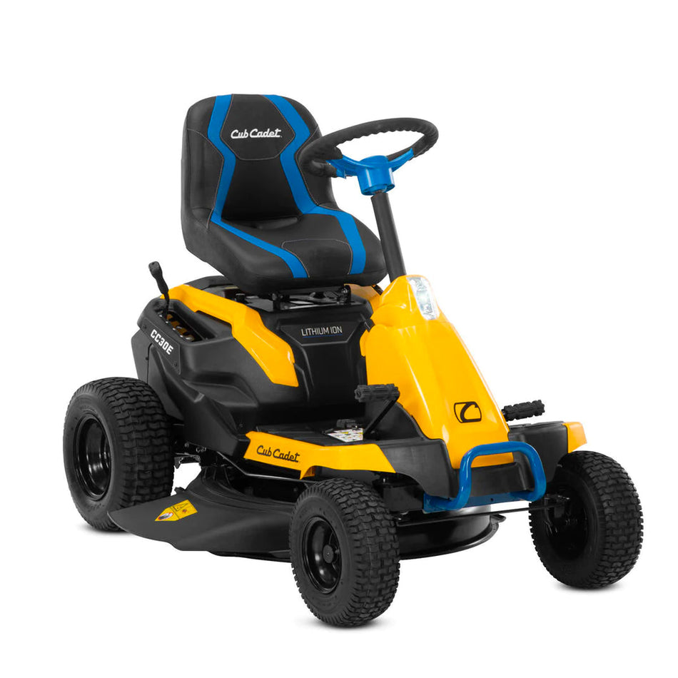 Cub Cadet CC30E Electric-Blue Trim - 56V Brushless Electric engine & 30" Steel Deck, 5 year warranty!-Ride On Mowers Online