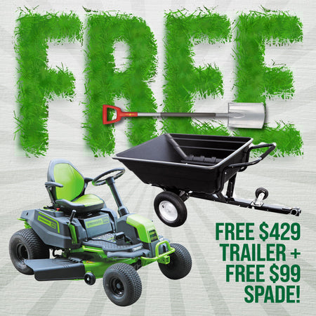 Greenworks-60V 42in Electric Ride On Mower - perfect for large lawns!-Battery Powered Ride On-