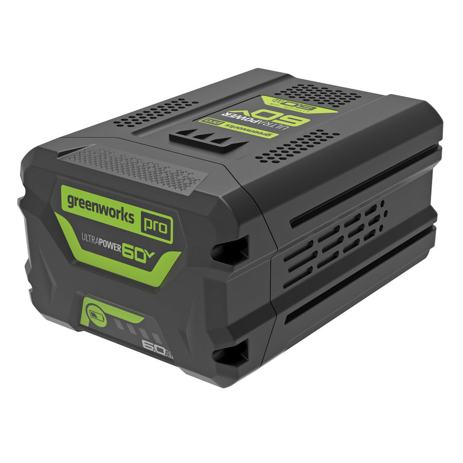 Greenworks 60V 6.0Ah Battery - 60V Battery, pack capacity 6.0Ah maximum simplicity and versatility-Ride On Mowers Online