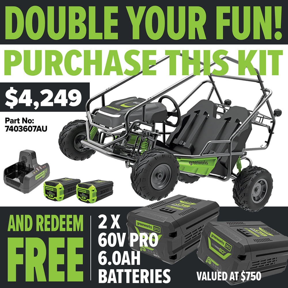 Greenworks 60V STEALTH Series All-Terrain 2-Seat Electric Youth Go-Kart-Ride On Mowers Online