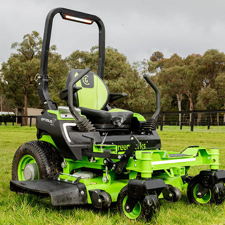 Greenworks OptimusZ 60'' Zero Turn - Commercial 82V Stand-On Zero Turn, 5 hours runtime, 4G GPS connectivity!-Ride On Mowers Online