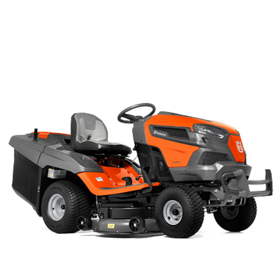 Husqvarna-TC242TX Garden Tractor - 42" cutting width, 21.5HP Kawasaki FR Series Engine, LED Lights-Catcher Ride On Mower-