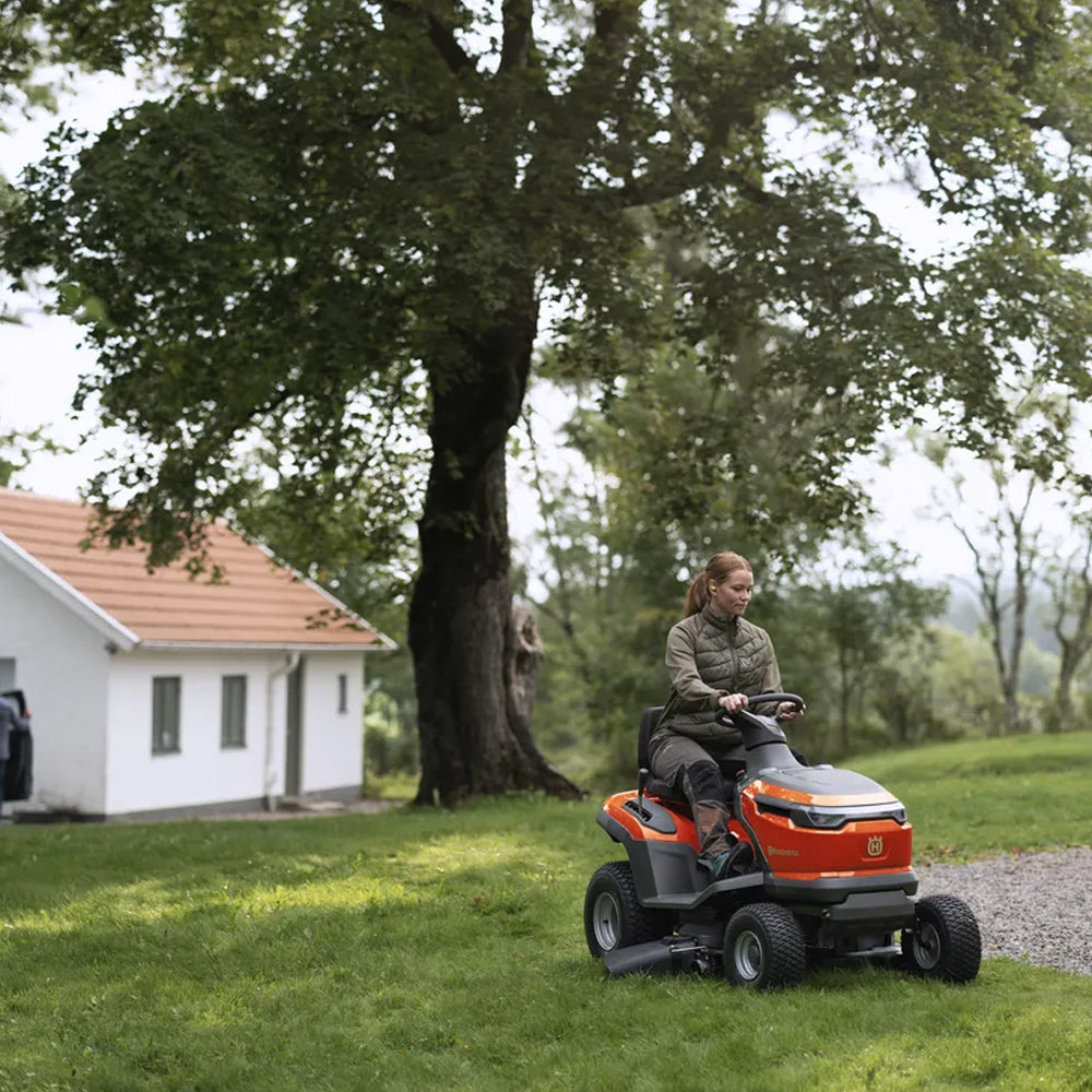 Husqvarna TS 100i Battery Garden Tractor - Dynamic mowing, 100% battery powered, Ergonomic controls-Ride On Mowers Online