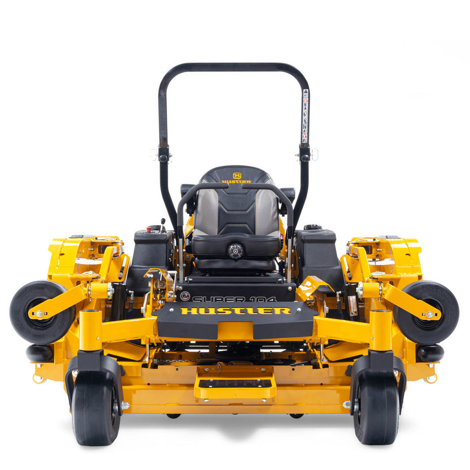 Hustler Super 104 - 104 inches cutting width, 5yr domestic/2yr commercial warranty-Ride On Mowers Online