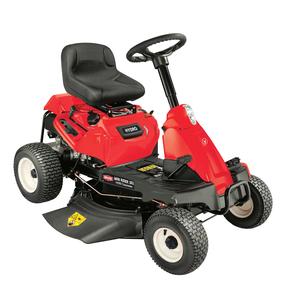 Rover Mini Rider 382/30 Hydro - 382cc Rover Engine, 30" cut, auto drive system. 5+5yr warranty!-Ride On Mowers Online