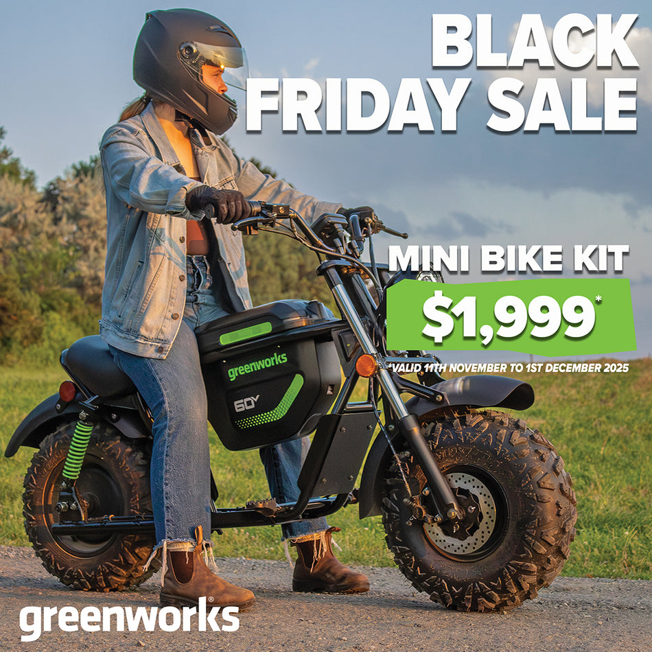 Greenworks OVC912 60V STEALTH Series Off-Road Mini Bike Kit [7403707AU]